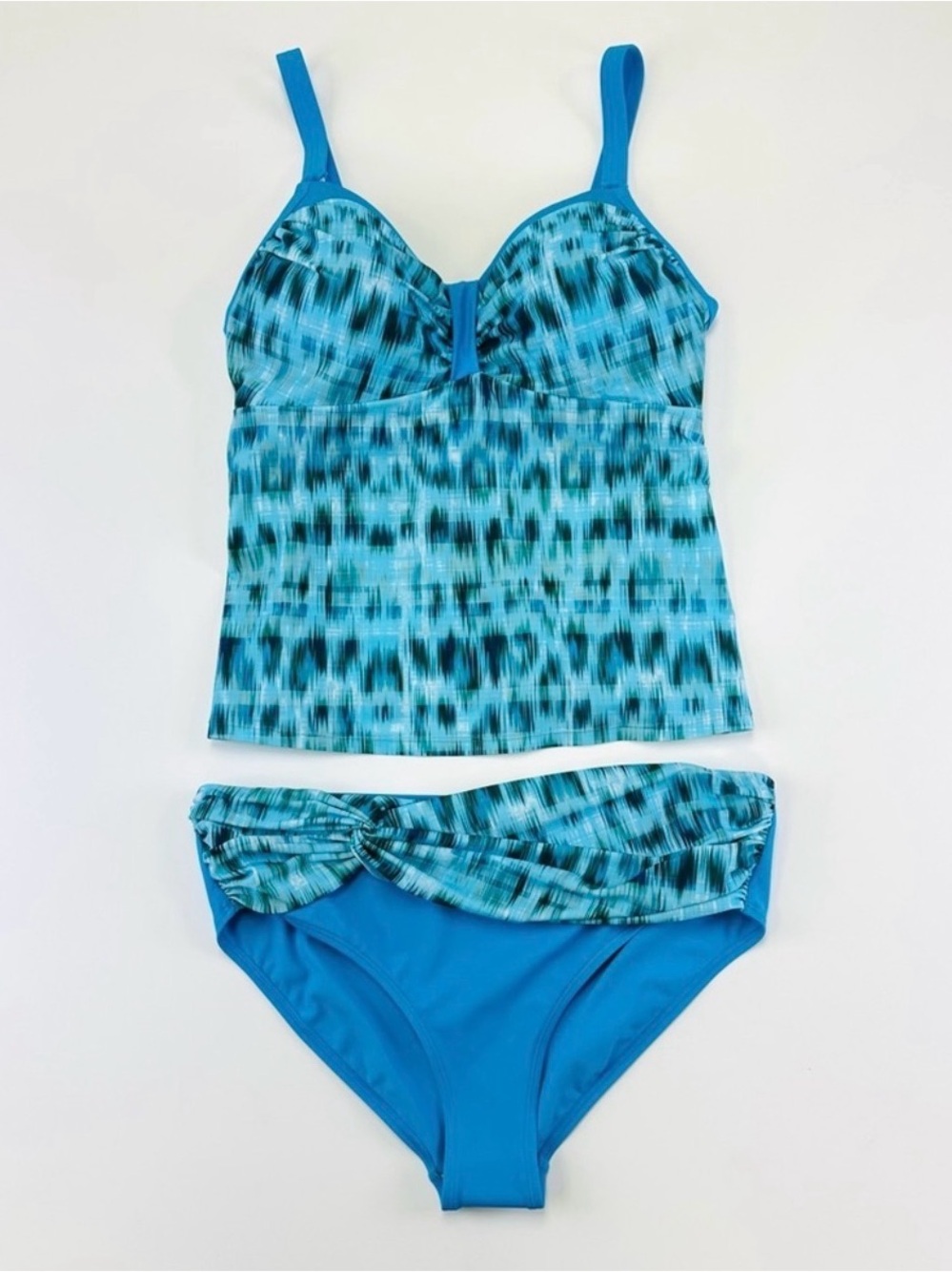 Amoeba Mastectomy Jakarta tankini swimsuit NEW Womens size 16 blue green Beach